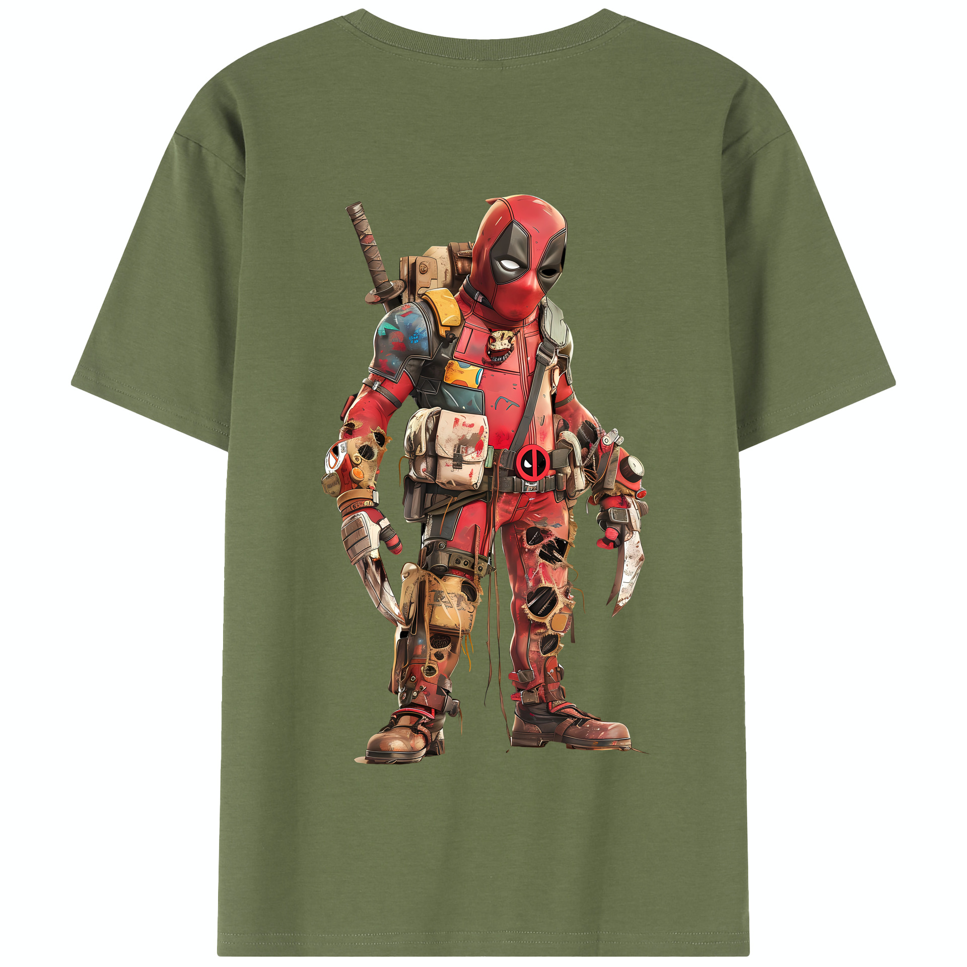 （画像用） Deadpool デッドプール 綿100％半袖Tシャツ（背面プリント）